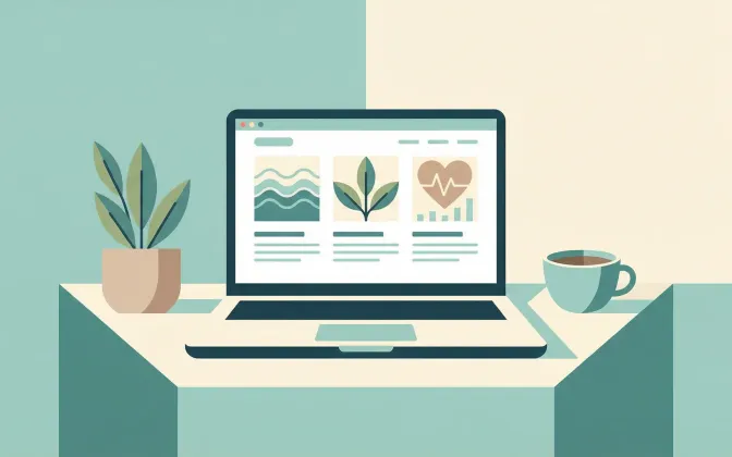 Site web professionnel sur ordinateur